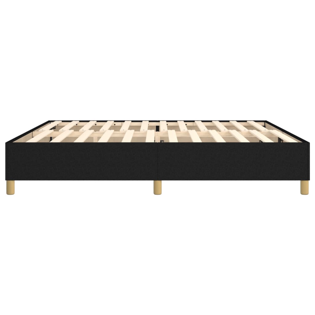 Struttura Letto a Rete a Molle Nero 200x200 cm in Tessuto | homemem39