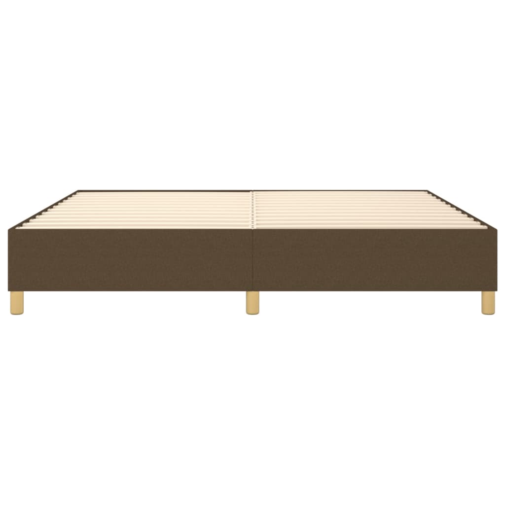 Struttura Letto a Rete a Molle Marrone Scuro 200x200 cm in Tessuto | homemem39