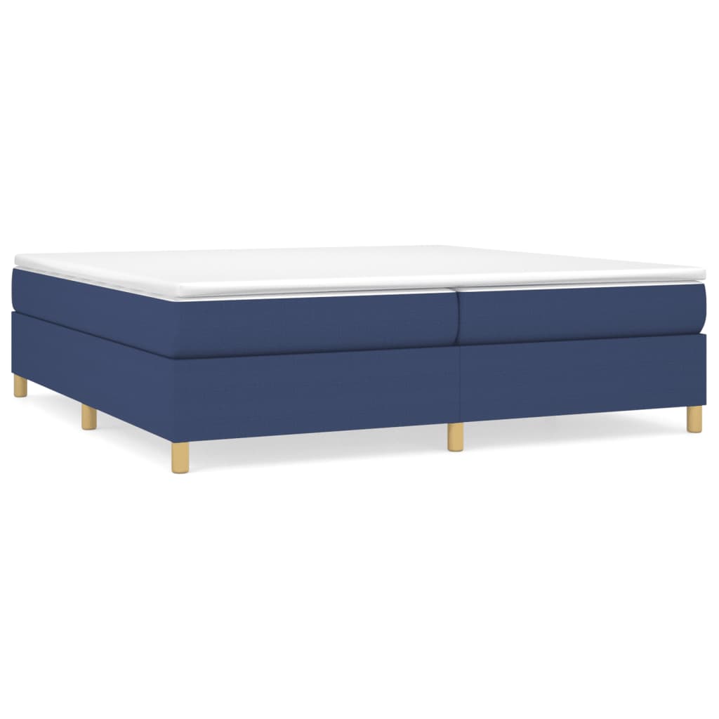 Struttura Letto a Rete a Molle Blu 200x200 cm in Tessuto | homemem39