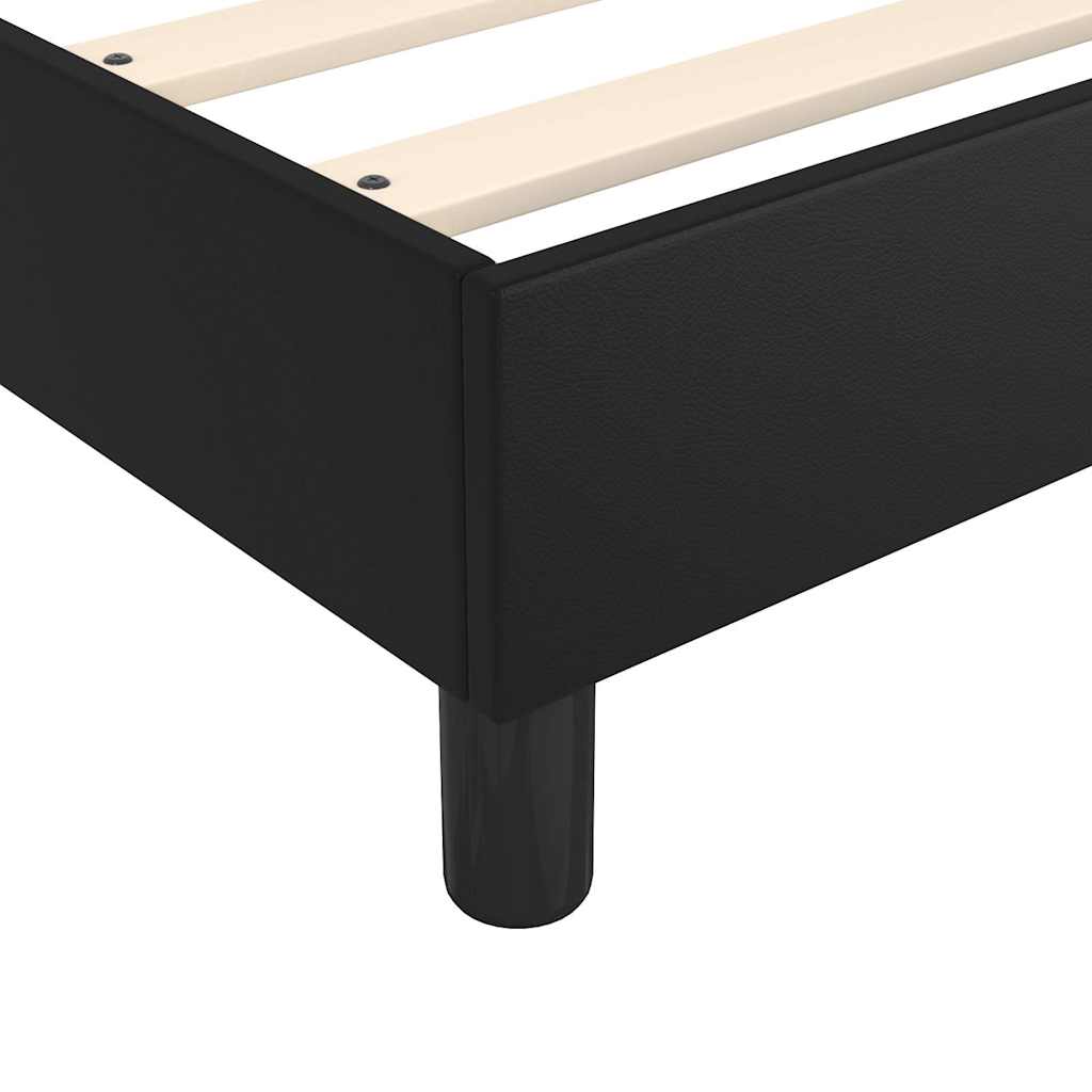 Struttura Letto a Rete a Molle Nero 80x200 cm in Similpelle