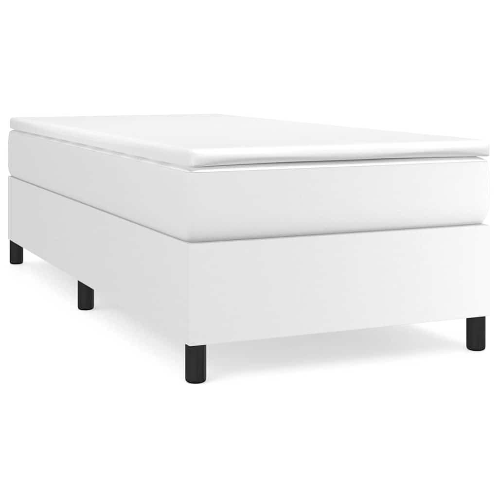 Struttura Letto a Rete a Molle Bianco 80x200 cm in Similpelle