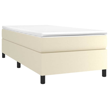 Struttura Letto a Rete a Molle Crema 80x200 cm in Similpelle