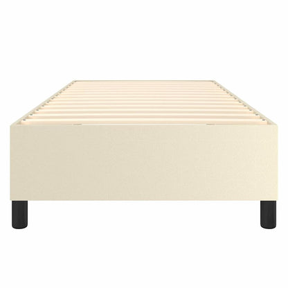 Struttura Letto a Rete a Molle Crema 80x200 cm in Similpelle