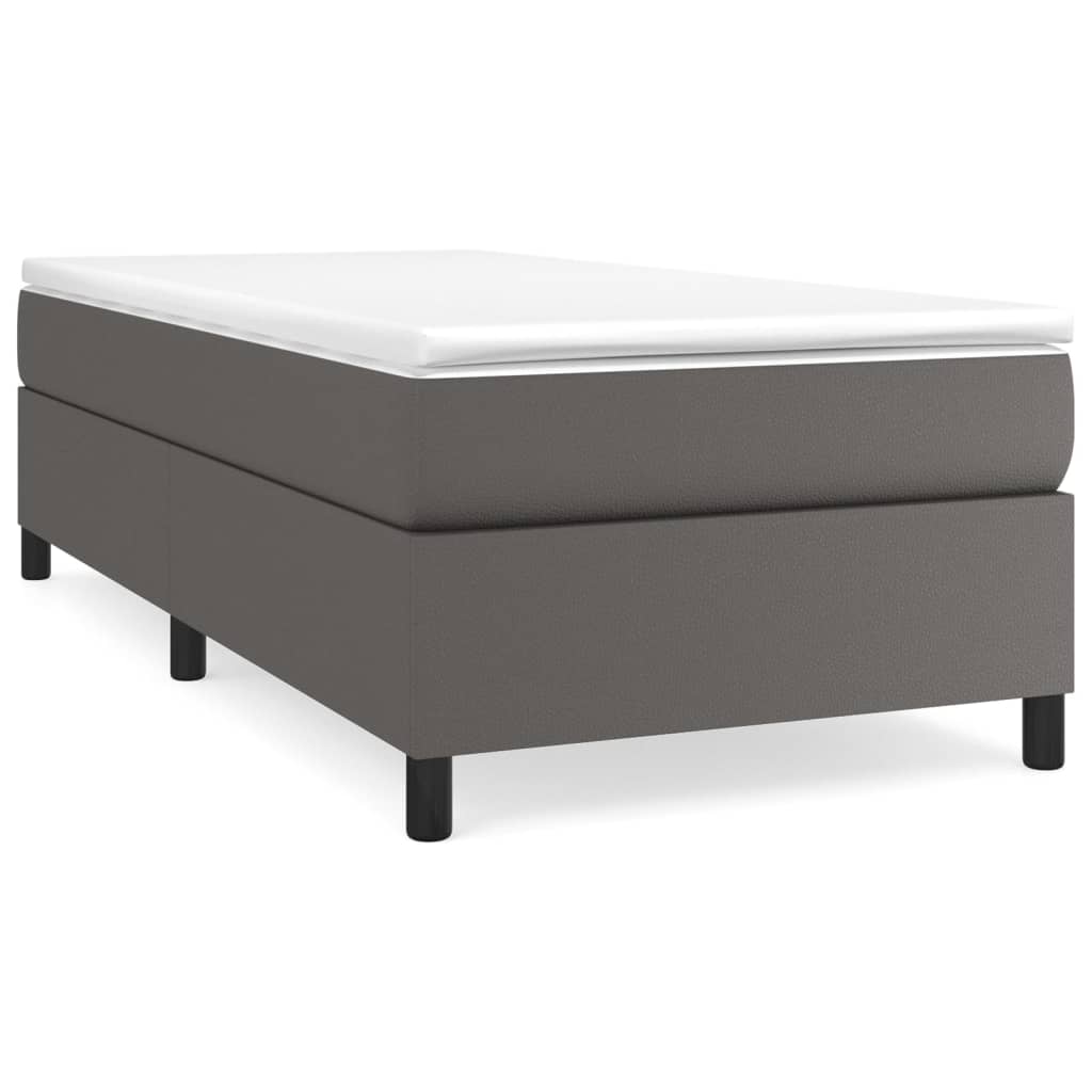 Struttura Letto a Rete a Molle Grigio 90x190 cm in Similpelle | homemem39