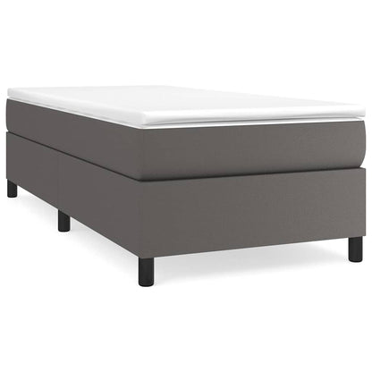 Struttura Letto a Rete a Molle Grigio 90x190 cm in Similpelle
