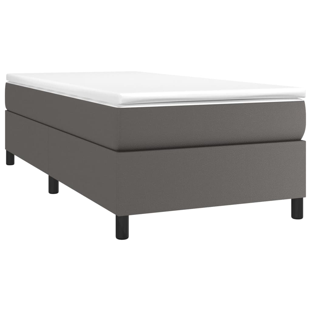 Struttura Letto a Rete a Molle Grigio 90x190 cm in Similpelle | homemem39