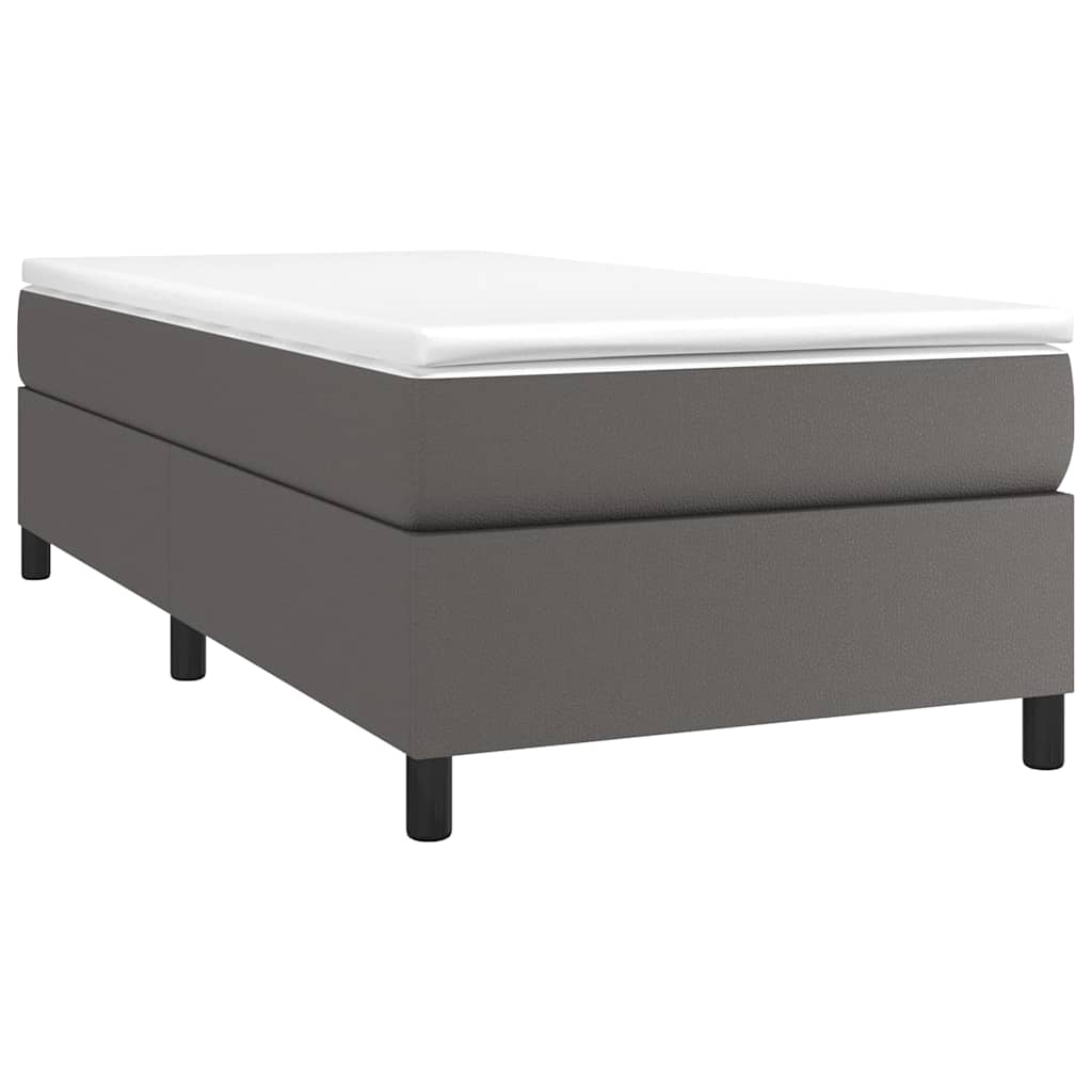 Struttura Letto a Rete a Molle Grigio 90x190 cm in Similpelle