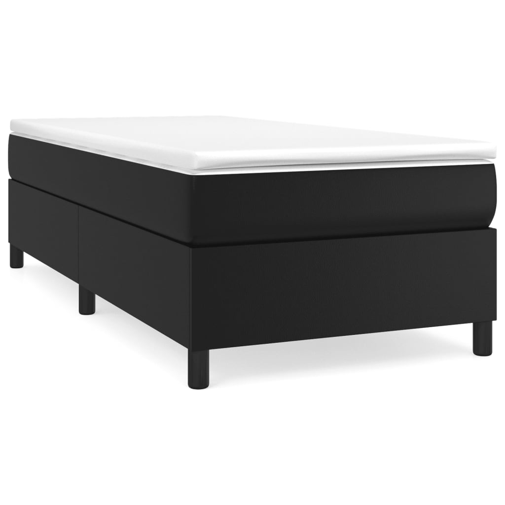 Struttura Letto a Rete a Molle Nero 90x200 cm in Similpelle | homemem39