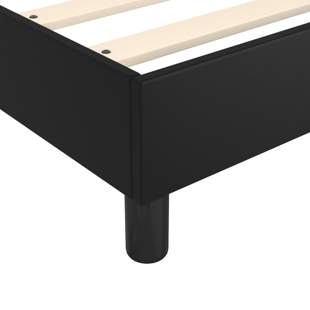 Struttura Letto a Rete a Molle Nero 90x200 cm in Similpelle | homemem39