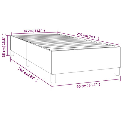 Struttura Letto a Rete a Molle Nero 90x200 cm in Similpelle | homemem39