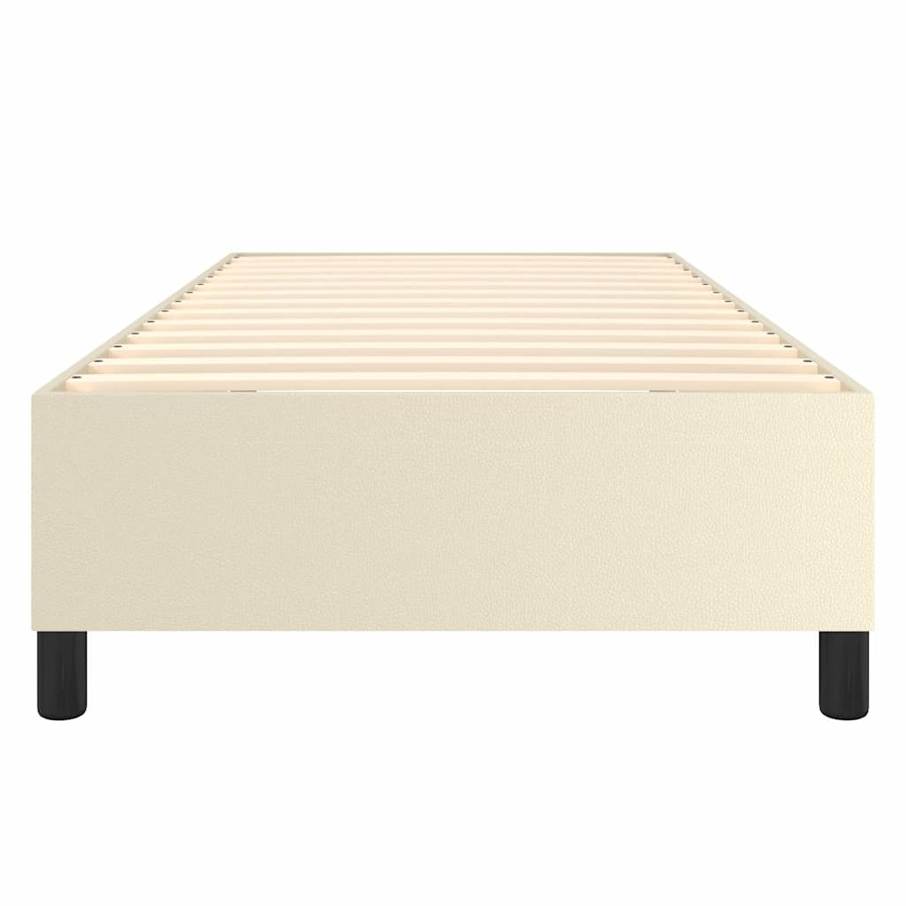 Struttura Letto a Rete a Molle Crema 90x200 cm in Similpelle