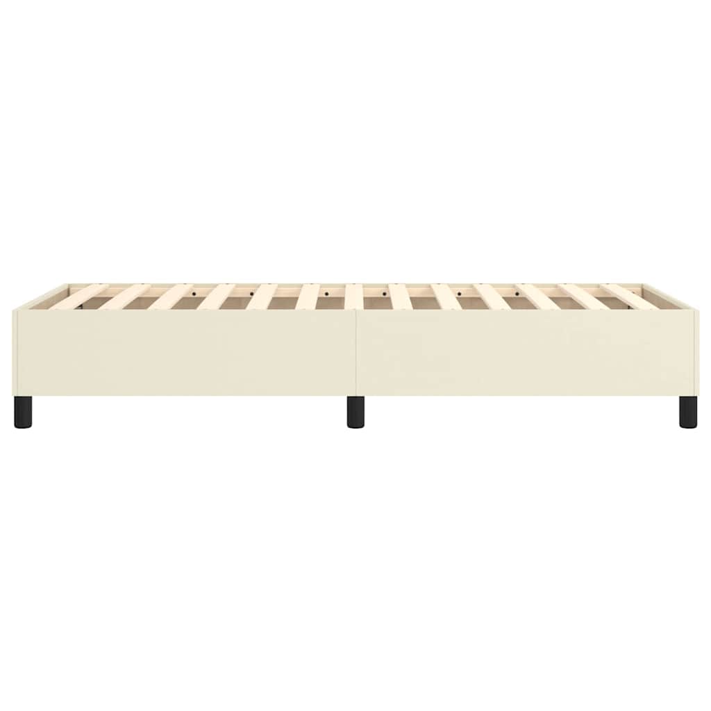 Struttura Letto a Rete a Molle Crema 90x200 cm in Similpelle
