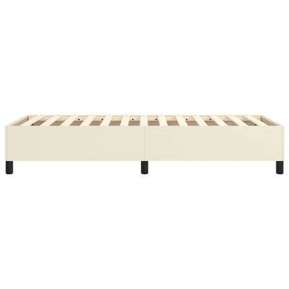 Struttura Letto a Rete a Molle Crema 90x200 cm in Similpelle
