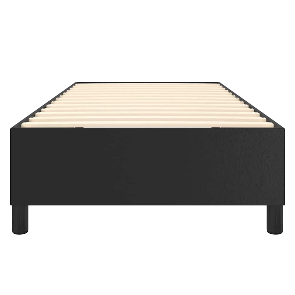 Struttura Letto a Rete a Molle Nero 100x200 cm in Similpelle