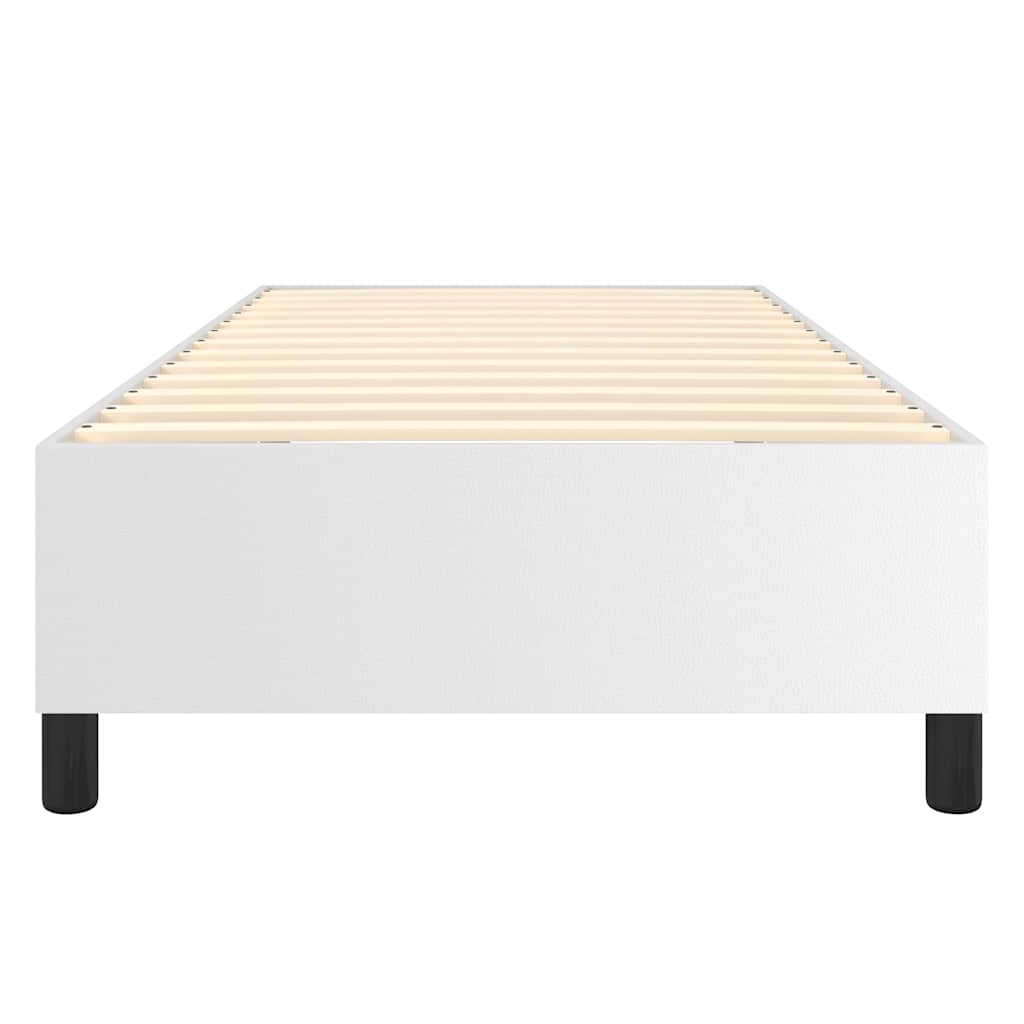 Struttura Letto a Rete a Molle Bianco 100x200 cm in Similpelle