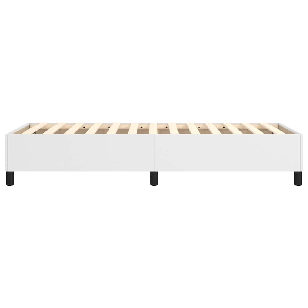 Struttura Letto a Rete a Molle Bianco 100x200 cm in Similpelle