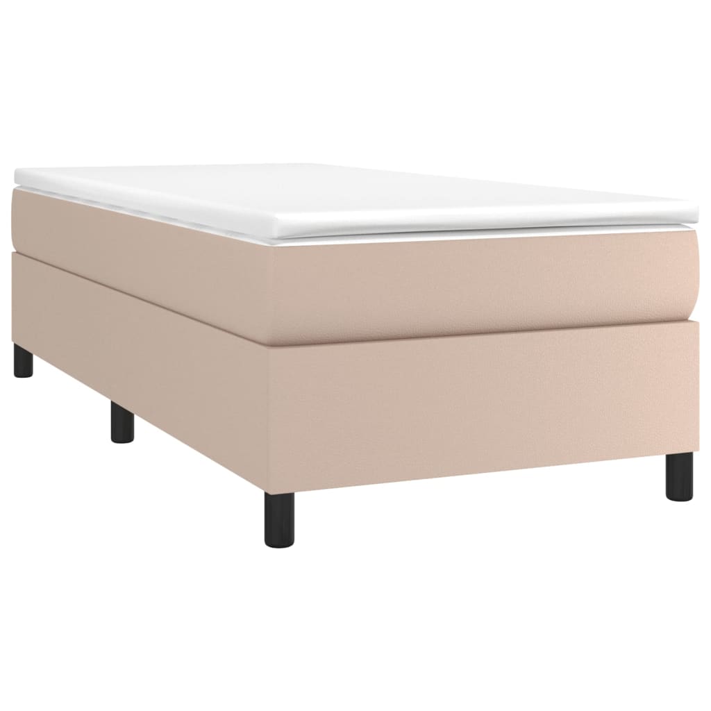 Struttura Letto a Rete a Molle Cappuccino 100x200 cm in Similpelle | homemem39