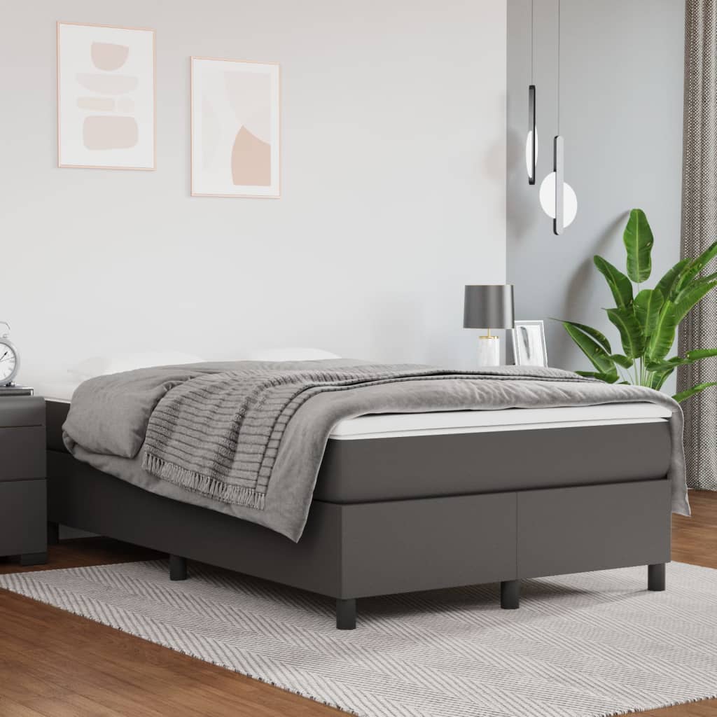 Struttura Letto a Rete a Molle Grigio 120x200 cm in Similpelle - homemem39