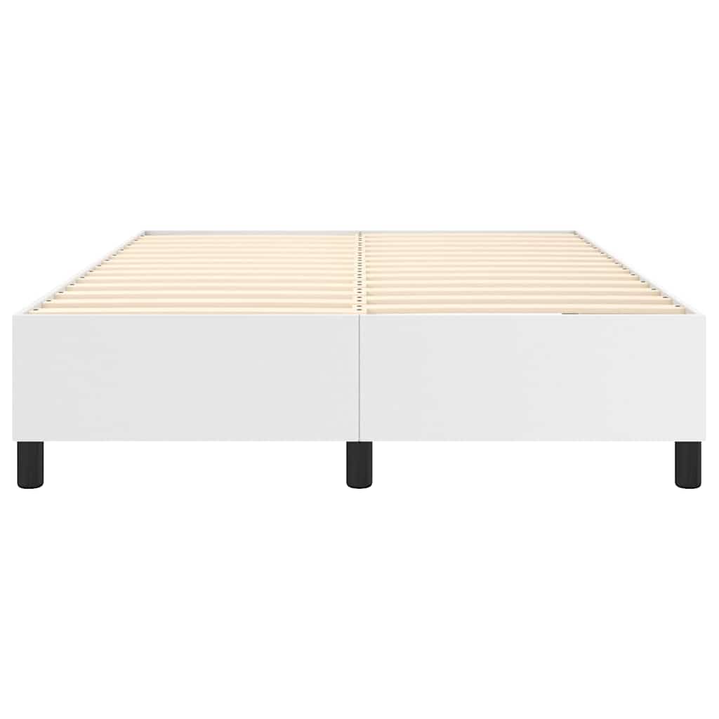Struttura Letto a Rete a Molle Bianco 140x190 cm in Similpelle
