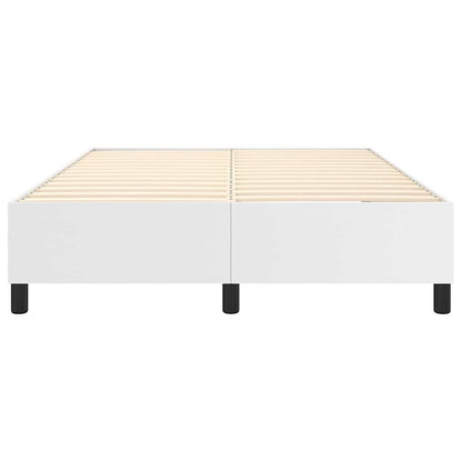 Struttura Letto a Rete a Molle Bianco 140x190 cm in Similpelle