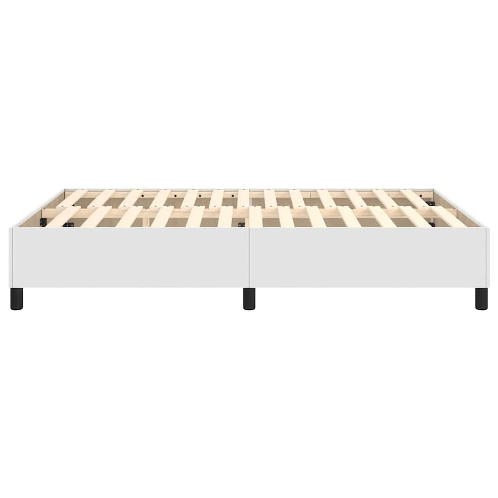 Struttura Letto a Rete a Molle Bianco 140x190 cm in Similpelle