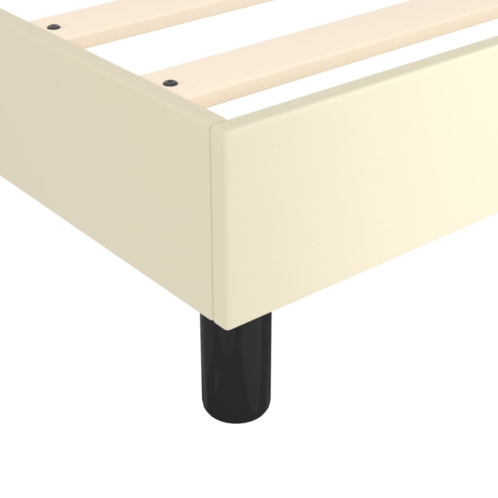 Struttura Letto a Rete a Molle Crema 140x190 cm in Similpelle | homemem39