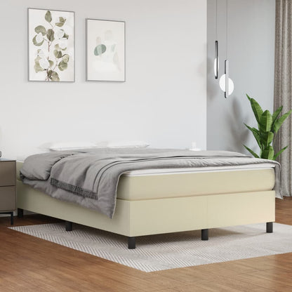 Struttura Letto a Rete a Molle Crema 140x190 cm in Similpelle | homemem39