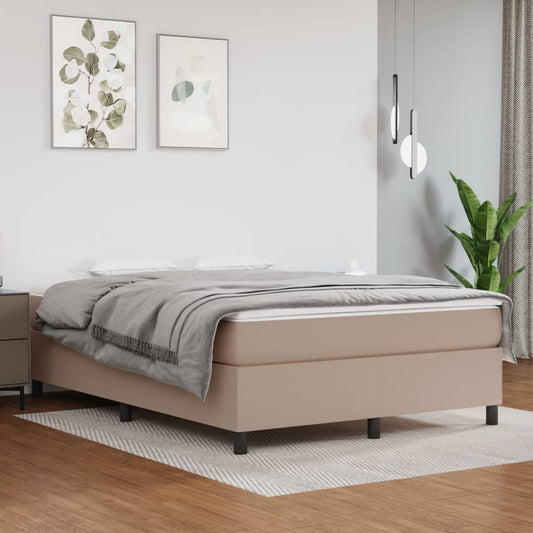 Struttura Letto a Rete a Molle Cappuccino 140x190 cm in Similpelle - homemem39