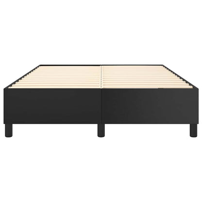 Struttura Letto a Rete a Molle Nero 140x200 cm in Similpelle