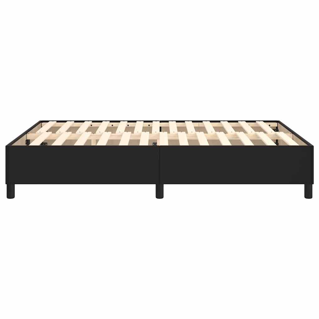Struttura Letto a Rete a Molle Nero 140x200 cm in Similpelle
