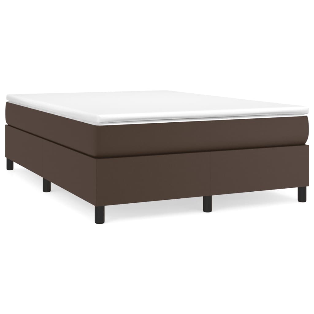 Struttura Letto a Rete a Molle Marrone 140x200 cm in Similpelle | homemem39