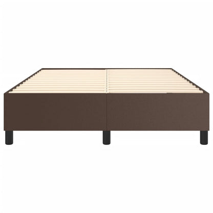 Struttura Letto a Rete a Molle Marrone 140x200 cm in Similpelle | homemem39