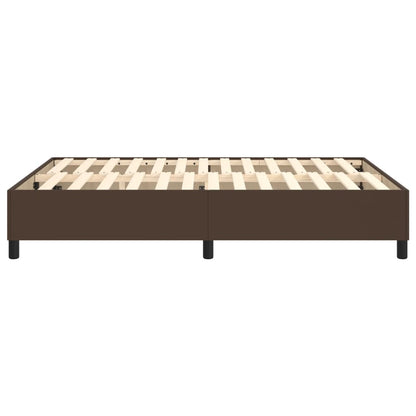 Struttura Letto a Rete a Molle Marrone 140x200 cm in Similpelle | homemem39