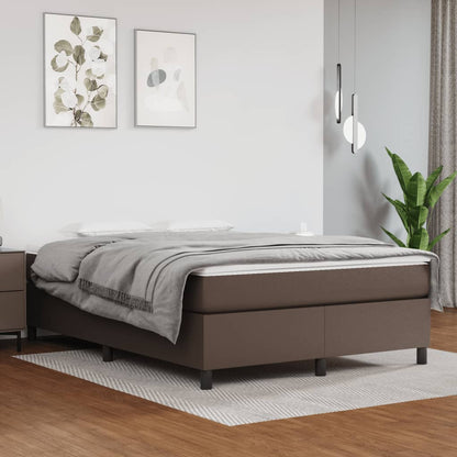 Struttura Letto a Rete a Molle Marrone 140x200 cm in Similpelle | homemem39
