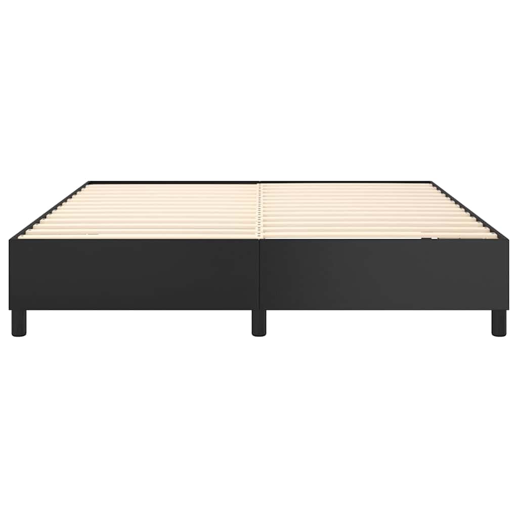 Struttura Letto a Rete a Molle Nero 160x200 cm in Similpelle