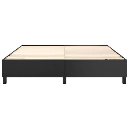 Struttura Letto a Rete a Molle Nero 160x200 cm in Similpelle