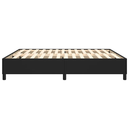 Struttura Letto a Rete a Molle Nero 160x200 cm in Similpelle