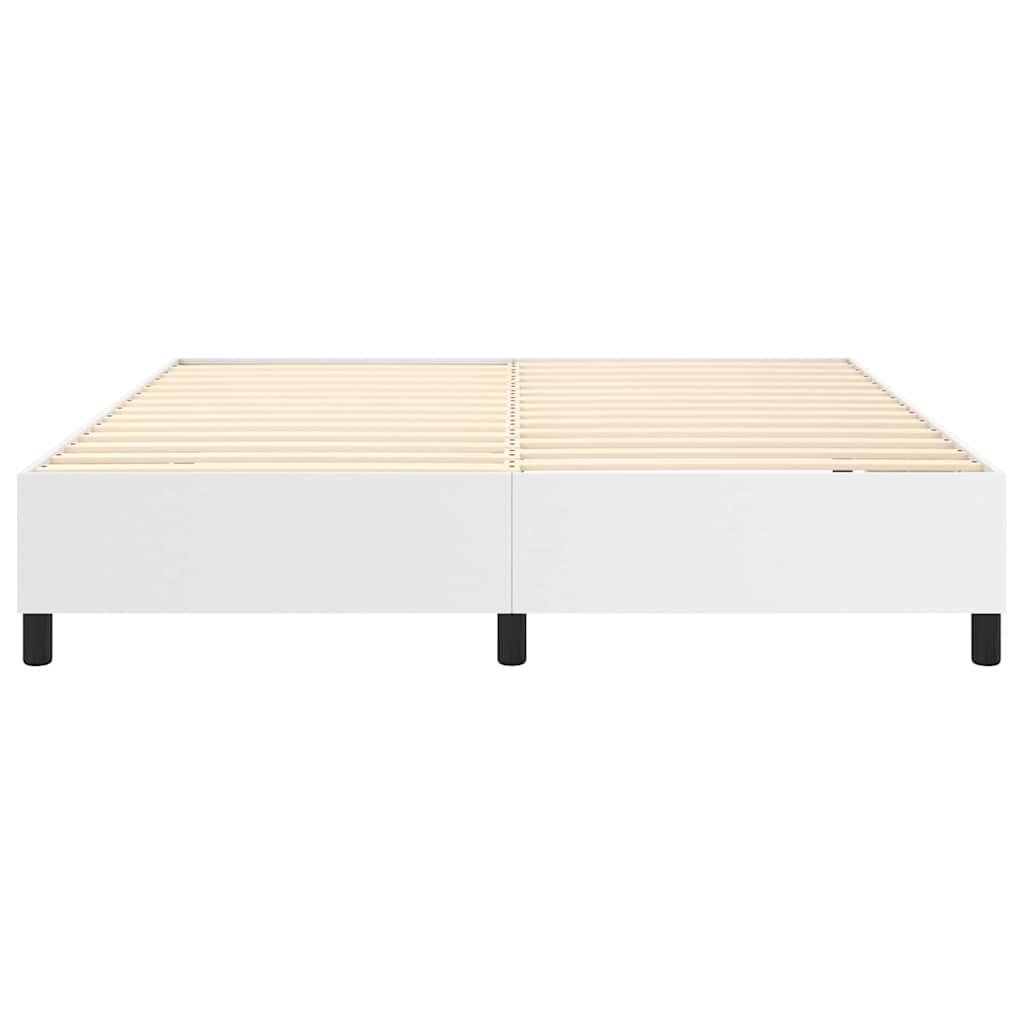 Struttura Letto a Rete a Molle Bianco 160x200 cm in Similpelle