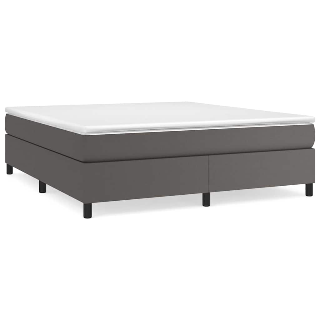 Struttura Letto a Rete a Molle Grigio 160x200 cm in Similpelle