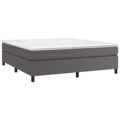 Struttura Letto a Rete a Molle Grigio 160x200 cm in Similpelle