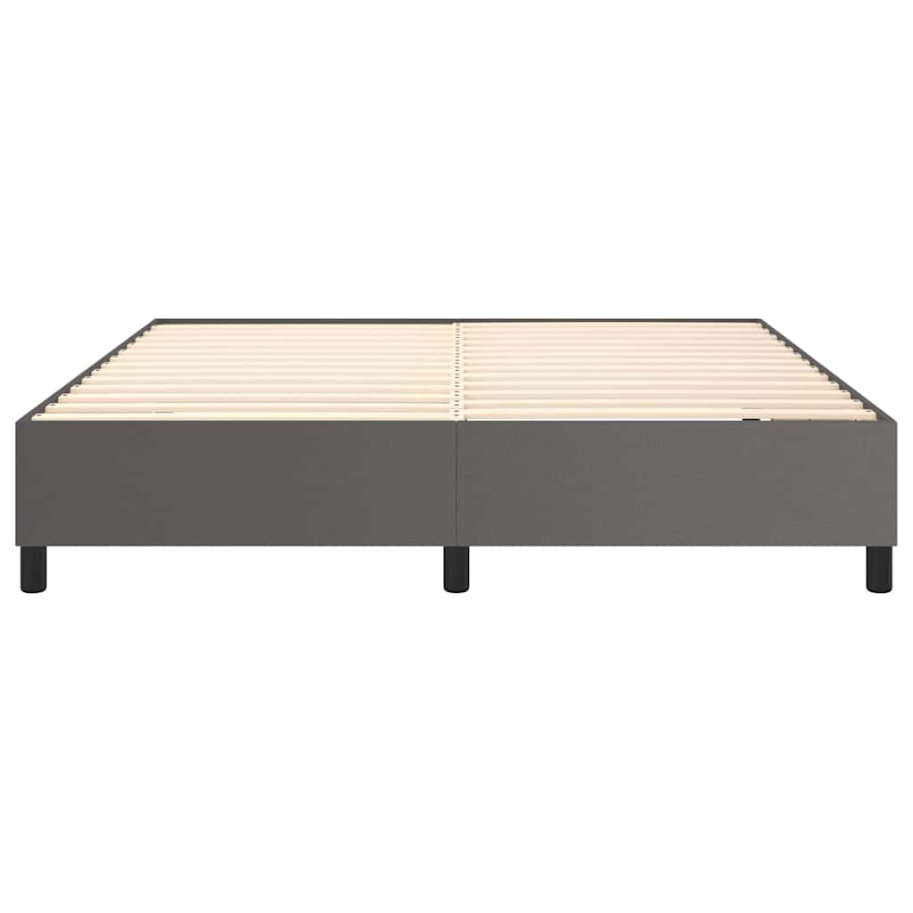 Struttura Letto a Rete a Molle Grigio 160x200 cm in Similpelle