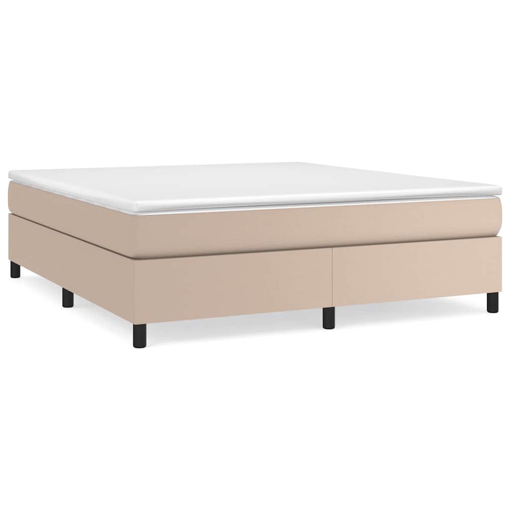 Struttura Letto a Rete a Molle Cappuccino 160x200 cm Similpelle