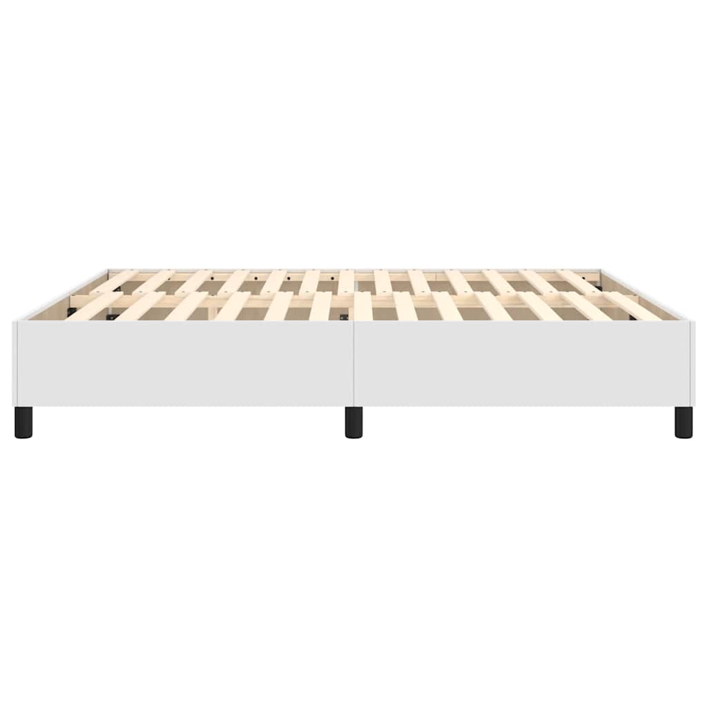 Struttura Letto a Rete a Molle Bianco 180x200 cm in Similpelle