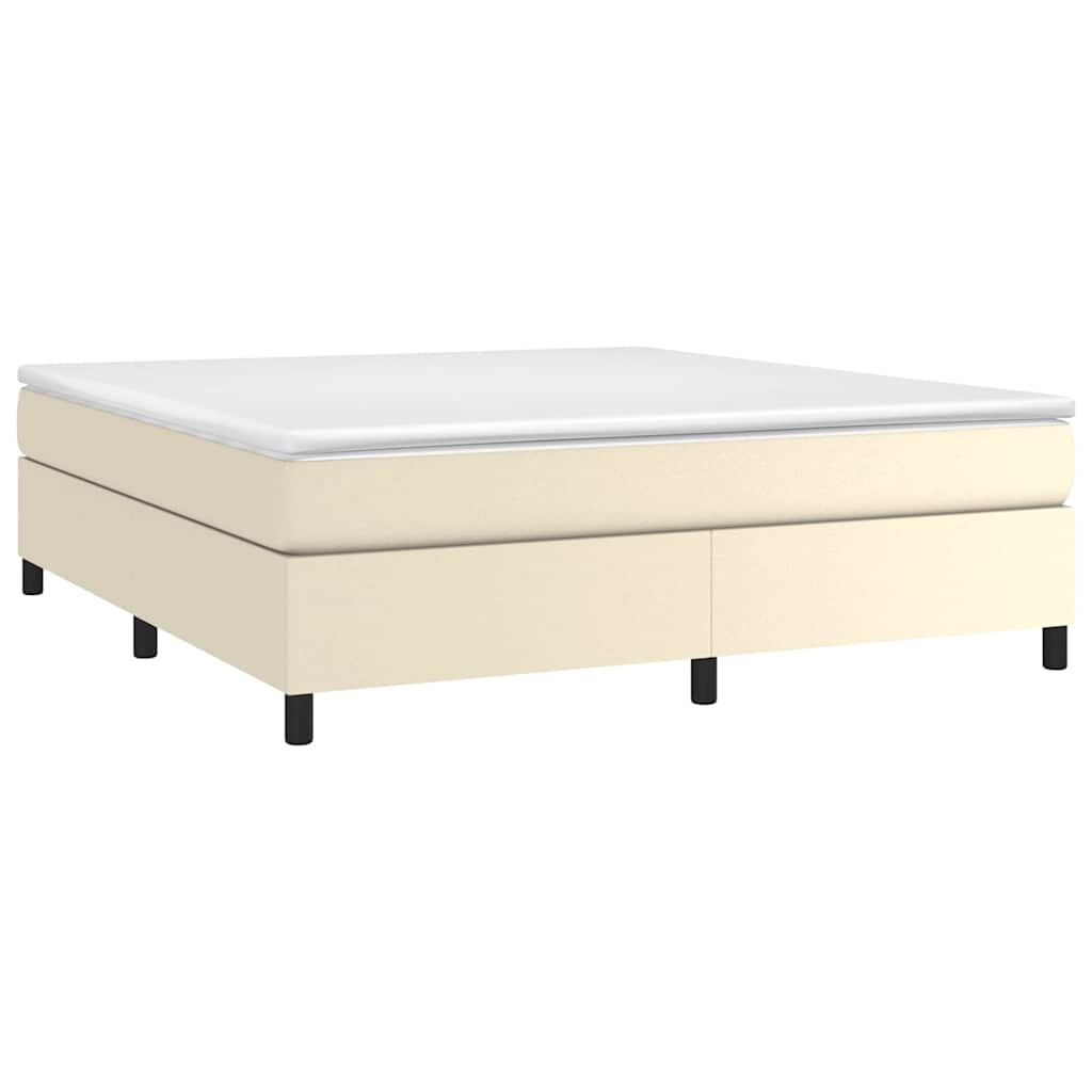 Struttura Letto a Rete a Molle Crema 180x200 cm in Similpelle