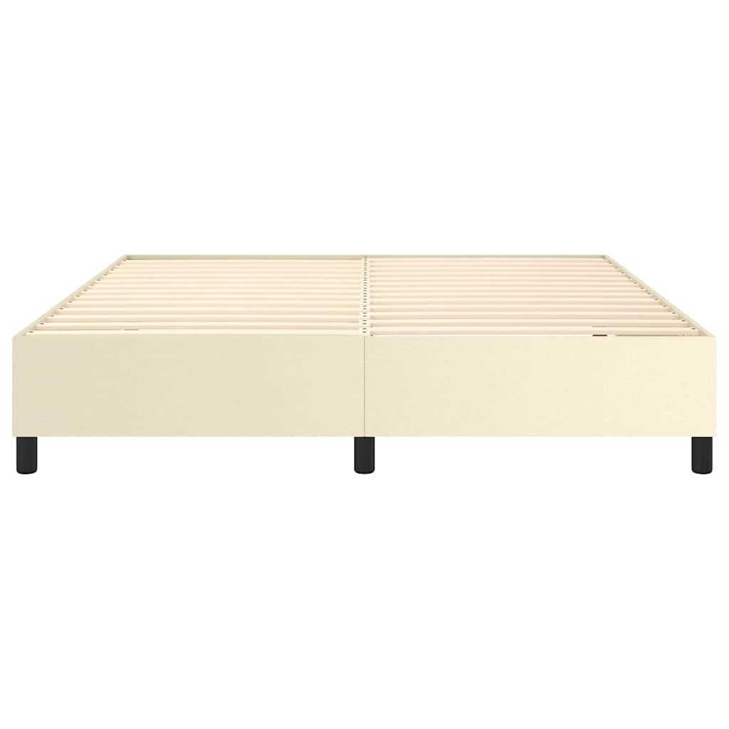 Struttura Letto a Rete a Molle Crema 180x200 cm in Similpelle