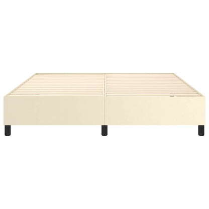 Struttura Letto a Rete a Molle Crema 180x200 cm in Similpelle