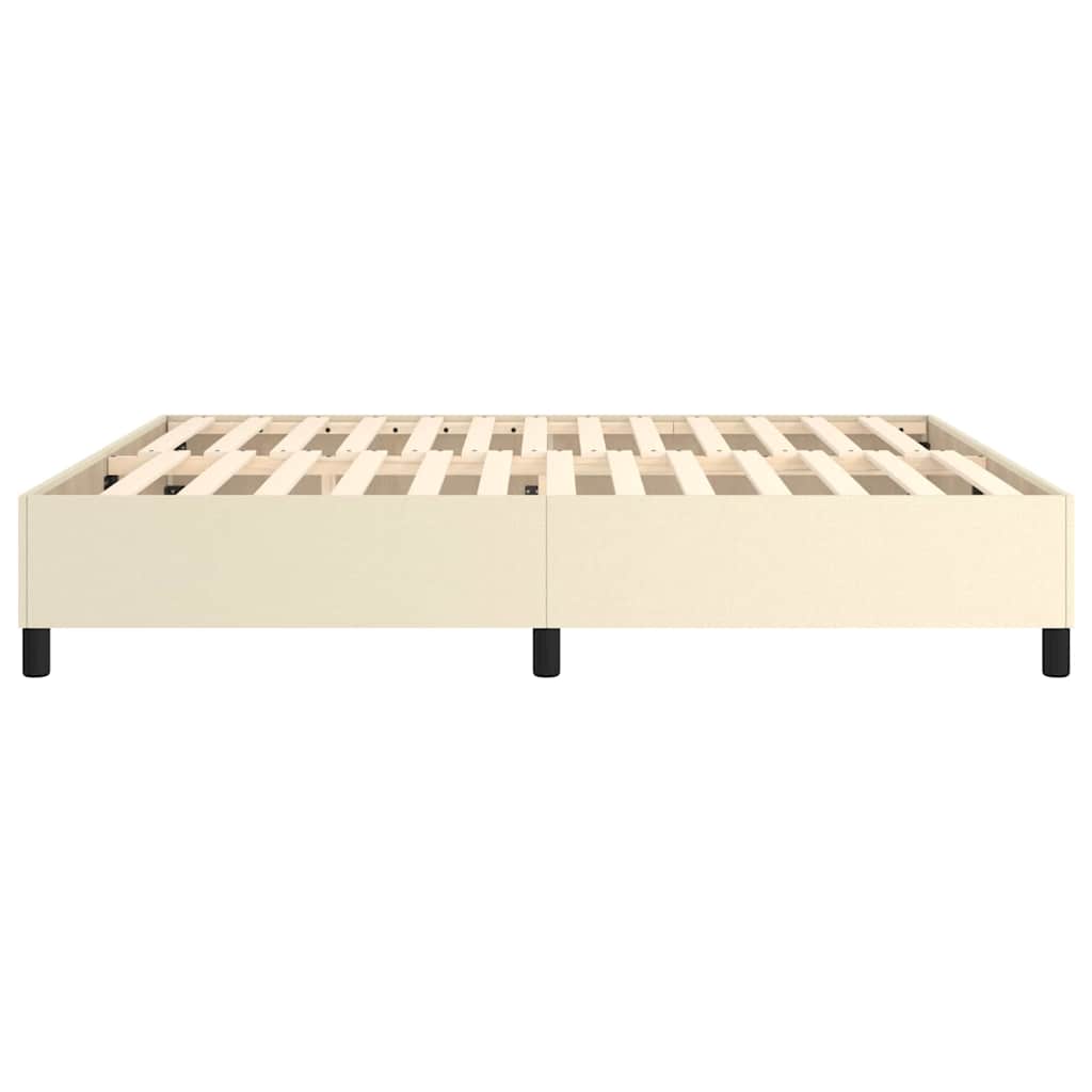 Struttura Letto a Rete a Molle Crema 180x200 cm in Similpelle