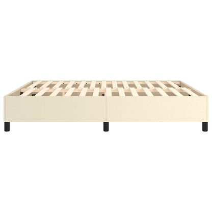 Struttura Letto a Rete a Molle Crema 180x200 cm in Similpelle
