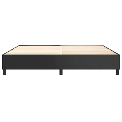 Struttura Letto a Rete a Molle Nero 200x200 cm in Similpelle