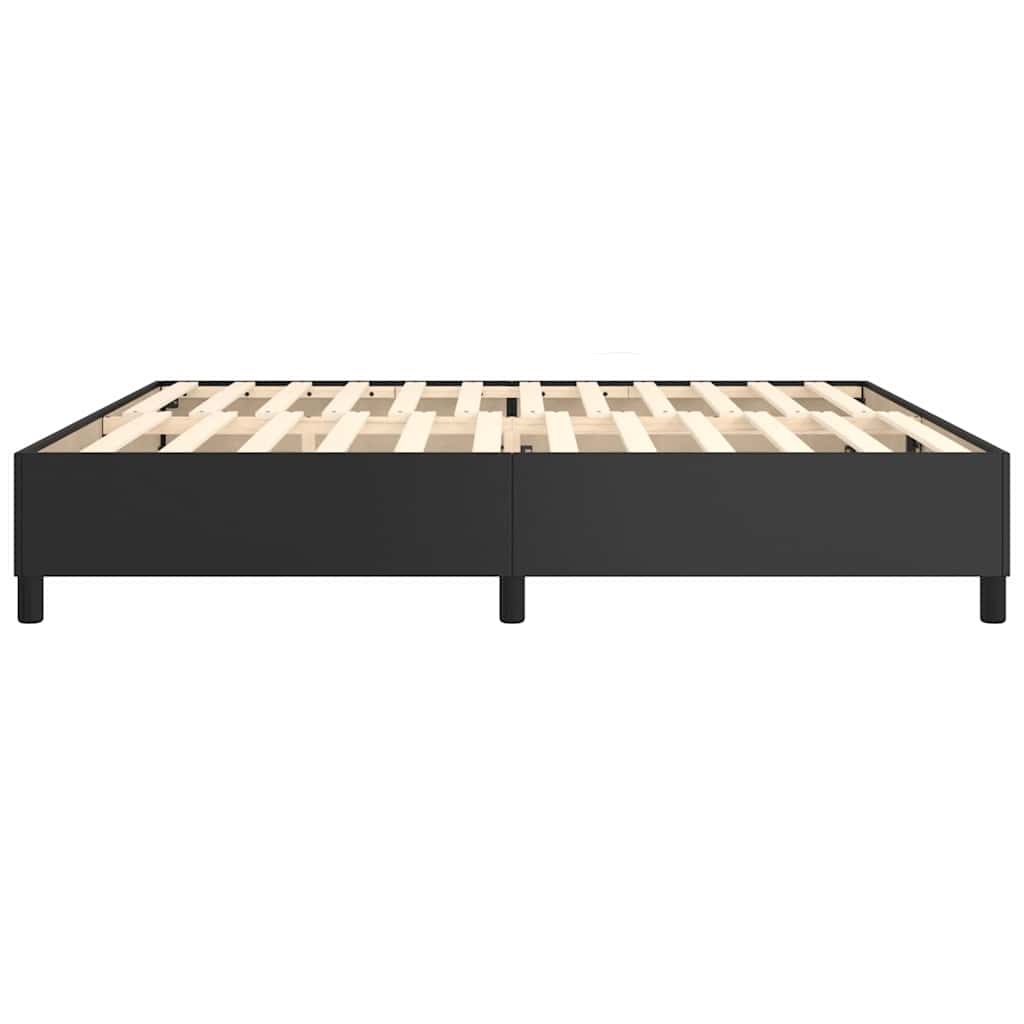 Struttura Letto a Rete a Molle Nero 200x200 cm in Similpelle